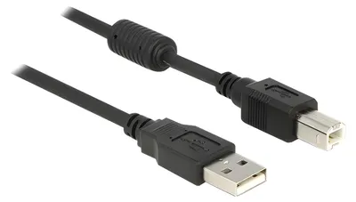 Produktbild von DeLOCK 83566, 1 m, USB A, USB B, USB 2.0, Männlich/Männlich, Schwarz
