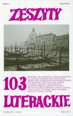 Obrázok produktu pre Zeszyty literackie 103 3/2008