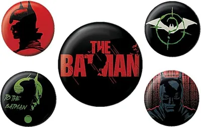 Zdjęcie produktu dla Pyramid INTERNATIONAL RS661108 The Batman Badges BP80730 Odznaki (5 sztuk, 4 x 25 mm, 1 x 38 mm średnicy) - Oficjalny towar, Wielokolorowy, Jeden rozmiar, Miedź, Agat