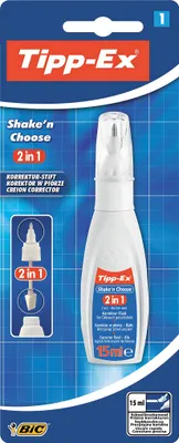 Immagine prodotto di BIC 900357 Penna correttrice Tipp-Ex 'Shake'n Choose' 2 in 1, bianco (15 ml)