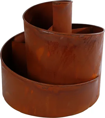 Immagine prodotto di Spirale per erbe in ruggine naturale - circa 38 x 36 x 36 cm - Giardino di lumache alle erbe