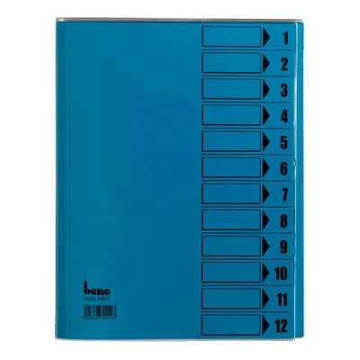 Zdjęcie produktu dla bene 84800BL Ordnungsmappe 12 Fächer blau