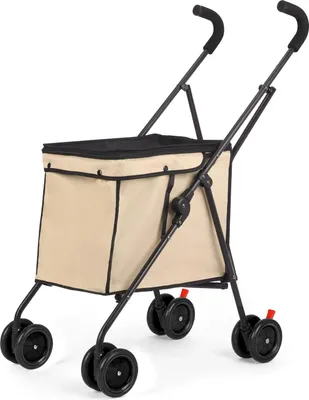 Obrázek produktu pro Přepravní box pro psy, skládací provedení, nosnost 27 kg, barva khaki
