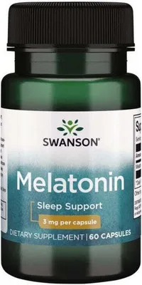 Obrázok produktu pre Melatonín 3 mg 60 kapsúl Swanson Health Products