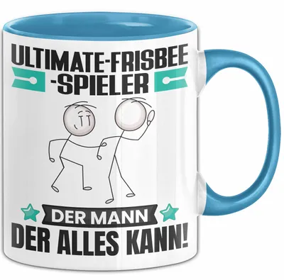 Produktbild von Ultimate-Frisbee-Spieler Tasse Geschenk für Ultimate-Frisbee-Spieler Der Mann Der Alles Kann Geschenkidee zum Geburtstag (Blau)