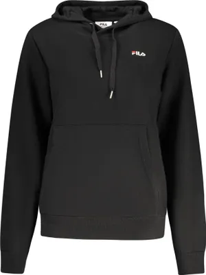Produktbild von Schwarzes Damen-Kapuzen-Sweatshirt aus Baumwolle mit Stickerei