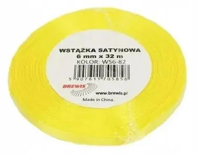 Zdjęcie produktu dla Wstążka satynowa kanarkowy 6mm x 32m