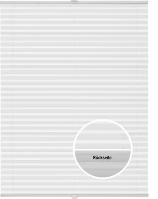 Produktbild von Plissee Thermo Klemmfix ohne Bohren Farbe: Weiß, Größe: 45x130 cm