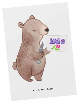 Produktbild von Mr. & Mrs. Panda Postkarte Werbetechniker Herz - Weiß - Geschenk, Ansichtskarten, Grußkarte, Postkarten, Ansichtskarte, bildkarte