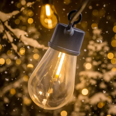 Produktbild von esotec Solar Lichterkette im Retro-Look mit 10 Glühbirnen wetterfest 102189, KI-generiertes Bild