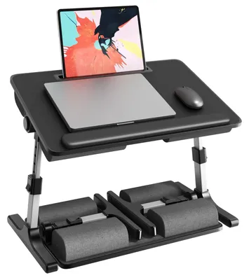 Produktbild von Laptoptisch Bett Betttisch Laptopständer - Höhenverstellbar - Klappbar - Schwarz 58 x 37 cm - Für Bett und Sofa
