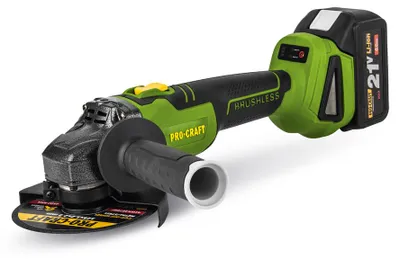 Produktbild von Procraft PWA216 Akku-Winkelschleifer 125mm 21V 2x4Ah