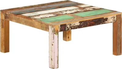 Produktbild von The Living Store Couchtisch 80x80x40 cm Altholz Massiv
