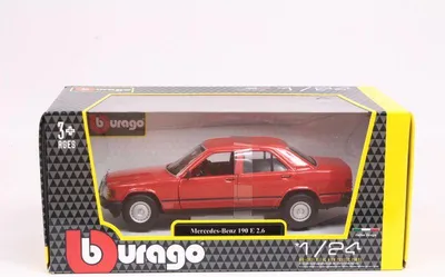 Zdjęcie produktu dla BBURAGO Mercedes Benz 190E 1987, Model samochodu miejskiego, Wstępnie zmontowany, 1:24, Mercedes Benz 190E 1987, Każda płeć, Metal, Plastik