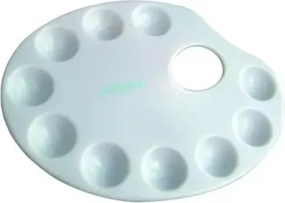 Image de Palette ovale en plastique 23x17cm