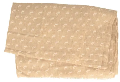 Trachtenschal mit Hirsch-Print von Hut-Breiter in beige
