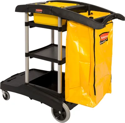Reinigungswagen hohe Kapazität, Rubbermaid Schwarz Rubbermaid VB 000972