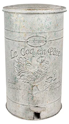 Zdjęcie produktu dla Kosz na śmieci Clayre & Eef Pedal Bin 26x30x45 cm Szary Metal