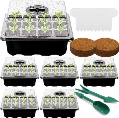 Produktbild von Famanu Anzuchtset 6 Stück - Mini-Gewächshaus mit 60 Zellen