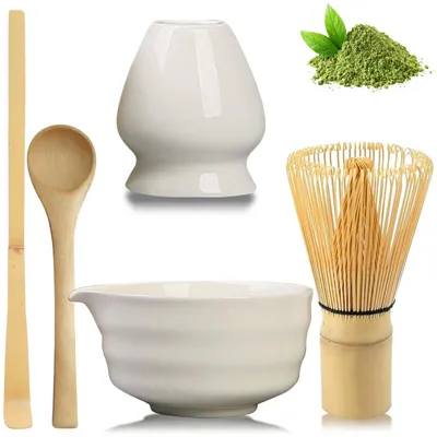 Imagen del producto de Solidchoice - Set de té Matcha de 5 piezas con taza y batidores de cerámica
