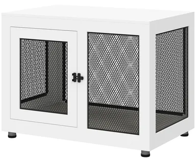 Obrázok produktu pre PawHut klietka pre psov, klietka pre domáce zvieratá s vankúšom, búda pre psov, biela
