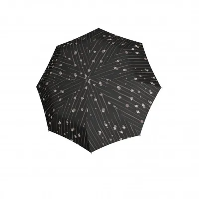 Produktbild von Knirps Taschenregenschirm Regenschirm T.200 Medium Duomatic Pencil Black schwarz