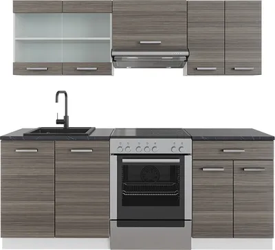 Produktbild von Küchenzeile Vicco R-Line Edelgrau/Weiß 200 cm , AP Anthrazit, Model 42111