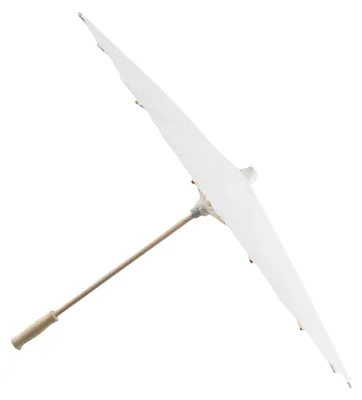 Productafbeelding van Decoratieve Paraplu 60 cm - Papieren Paraplu - Vintage Look - Houten Rib - Ideaal voor Ouder-Kindactiviteiten - Do-It-Yourself Handschildermogelijkheden
