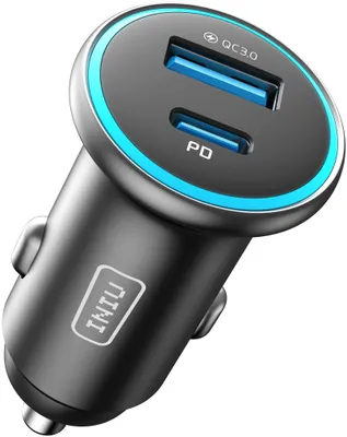 Produktbild von INIU 66W Zigarettenanzünder USB C, 12V USB Adapter Auto [36W PD & 30W QC3.0] Kfz