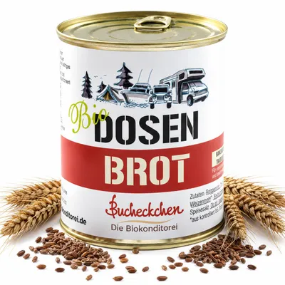 Obrázek produktu pro Biožitný chléb z celozrnné žitné mouky, 6 kusů po 400 g, veganský, trvanlivost 5 let, vhodný pro kempování, outdoor a zásoby, DE-ÖKO-001, Obrázek vytvořený pomocí AI