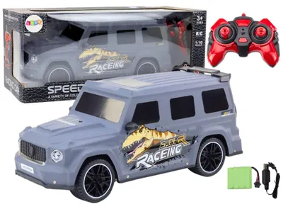 Immagine prodotto di Auto telecomandata RC con dinosauro in scala 1:10, grigia