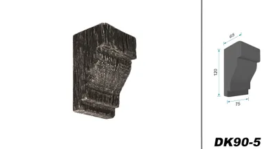 Produktbild von COSCA Balkenkonsole DK90 aus Polyurethane, Dekokonsole, PolyurethanKonsole Holzoptik (Eiche Vintage - 75x120mm) Wanddekoration Wohnzimmer Deckenkonsole