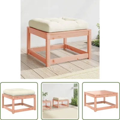 Produktbild von The Living Store Gartenhocker mit Kissen Massivholz Douglasie