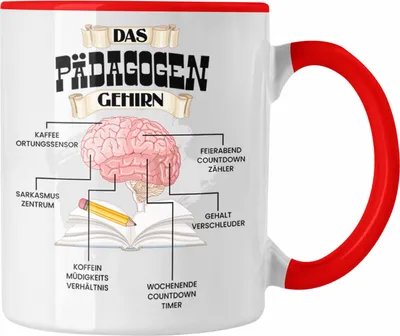 Produktbild von Trendation - Pädagogen Tasse Lustiges Geschenk für Pädagogen Spruch Becher Geburtstag Weihnachten (Rot)