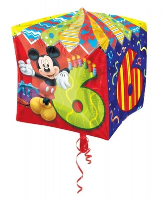 Produktbild von Micky Maus Zahl 6 Folienballon UltraShape