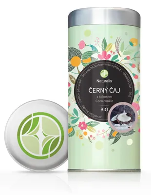 Obrázek produktu pro Černý čaj s kokosem (Coco cookie) Naturalis- 50 g
