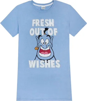 Immagine prodotto di Aladdin - Camicia da notte "Fresh Out Of Wishes" per donna NS5222 (36 IT - 38 IT) (Blu)