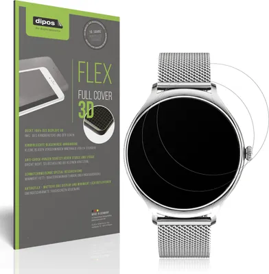 Produktbild von 2x Full Cover Schutzfolie matt für NONGAMX 1.27 Zoll Smartwatch Panzerfolie Anti-Shock