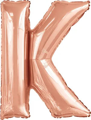 Immagine prodotto di Palloncino in foil lettera K oro rosa - 88 cm