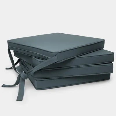 Productafbeelding van Beautissu set van 4 stoelkussens, model Loft SK, kleur duivenblauw, afmetingen 45x40x5 cm