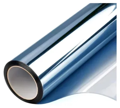 Obrázok produktu pre Jednorazová fólia na okná s efektom zrkadla, ochrana pred UV žiarením, tepelná izolácia, modrá, 45x300 cm