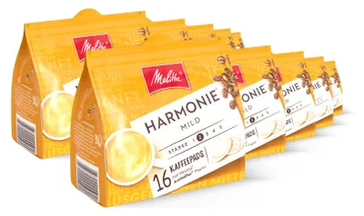 Produktbild von Melitta Harmonie mild Pads, Kaffeepads für Pad-Maschinen, 5er / 10er Set