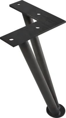 Produktbild von Simausrom Tischbein (Haarnadelfuß) ø 15 mm L 180 mm Schwarzstahl schutzlackiert