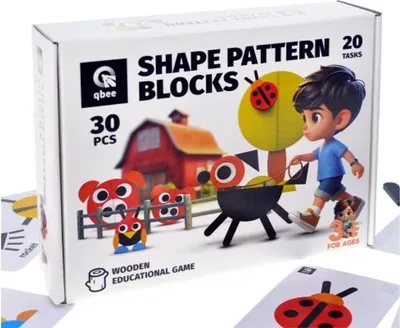 Produktbild von Buntes Holzpuzzle, 30 Teile – Qbee