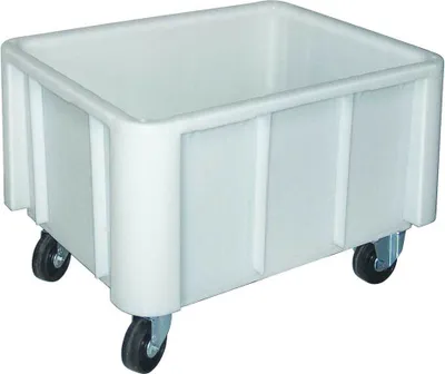 Produktbild von Großbehälter auf Rollen, natur/weiß, Inhalt 140 Liter, LxBxH 800 x 600 x 510 mm