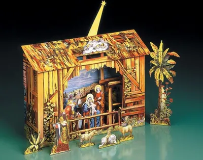 Image de Planche Schreiber Maquette en carton Petite crèche de Noël