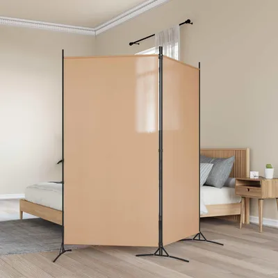 Produktbild von Möbel 2-teiliger Raumteiler Beige 175 x 180 cm StoffParavents - Paravents c7733