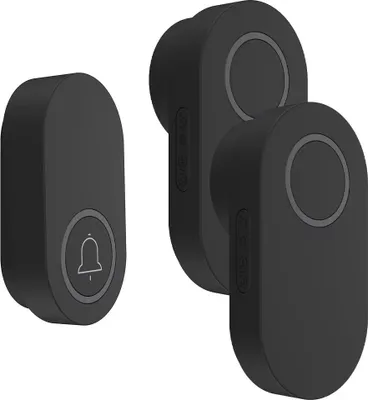 Imagen del producto de ZELURXX: Timbre inalámbrico, autoadhesivo, sin necesidad de baterías, resistente al agua, gran alcance, múltiples combinaciones, color . Incluye un transmisor y dos receptores