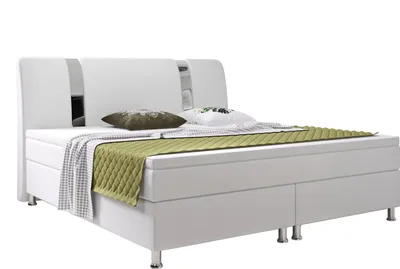 Produktbild von Boxspringbett R1 180x200 cm Kunstleder Weiß
