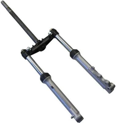Produktbild von Kreidler Flory RC50 Vorderradgabel komplett 74113 Motorroller.de Gabelbrücke Stoßdämpfer Gabelbeine Gabelholm